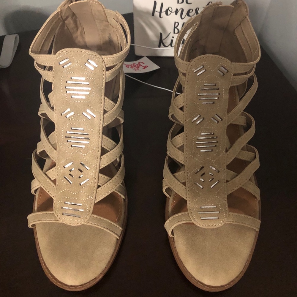 Justice Girl's Geo Cutout Sandals